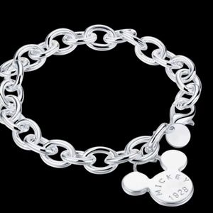 SILVER MOUSE ANNIVERSARY SIGNATURE CHAIN BRACELET 1928